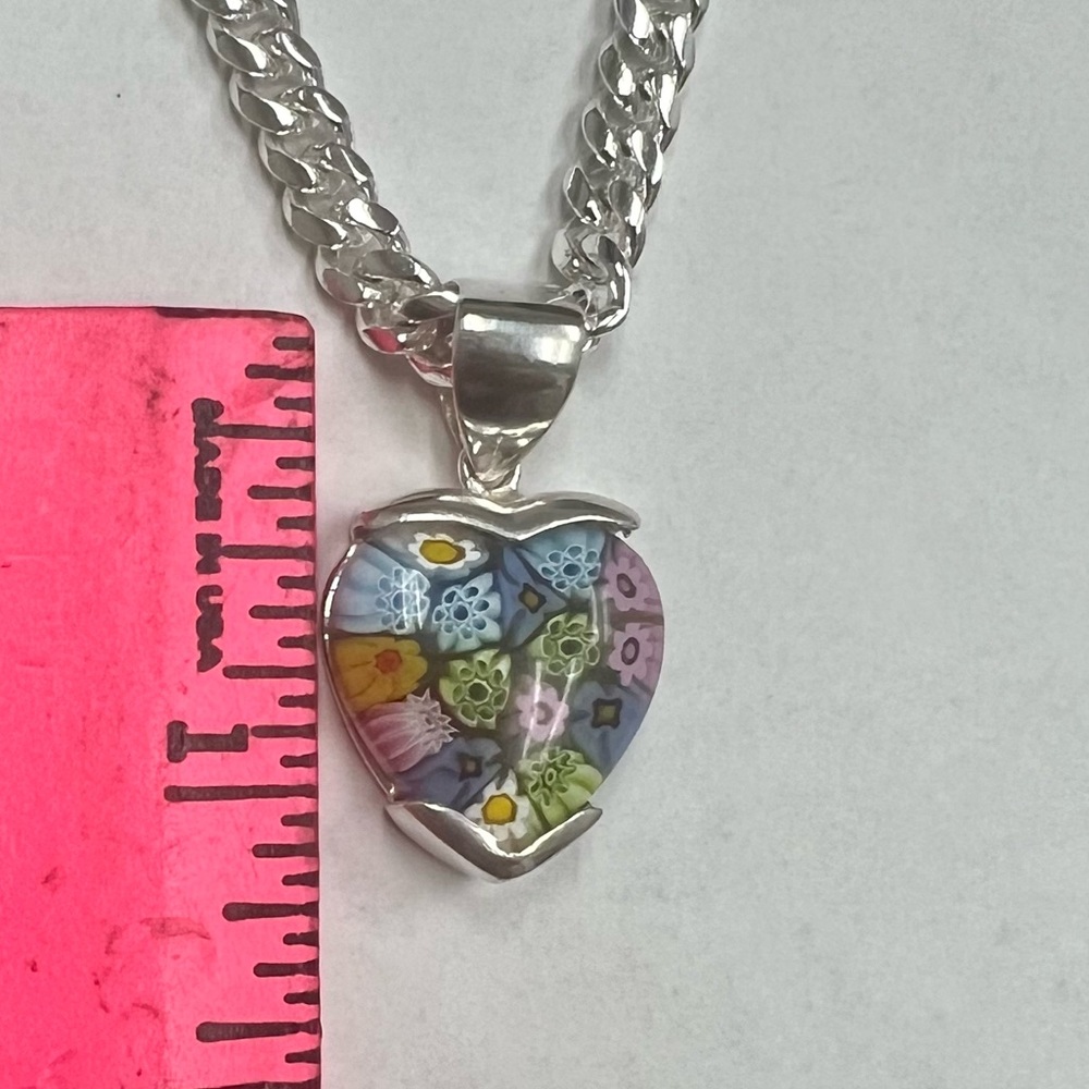 Alan K millefiori sterling silver necklace - Picture 6 of 8